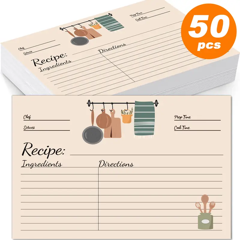 Kitchen Recipe Card Set Diy Recipe Card Recipe Card Box For - Temu Austria