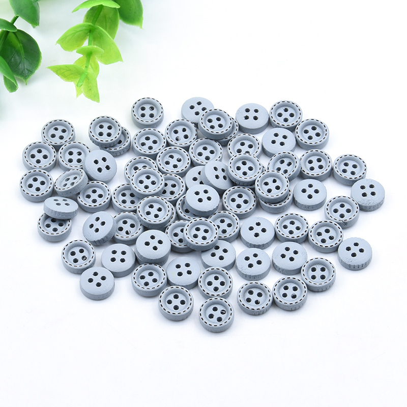 50pcs Large Size Wood Buttons 25mm Round Sewing Button 4 Holes Large Button  for Crafts Sewing Large Wooden Buttons for DIY Clothing Bag Decoration