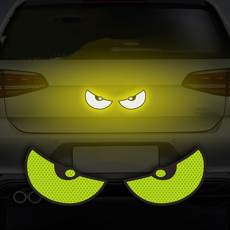 Reflective Devil Eye Stickers Improve Vehicle Visibility - Temu