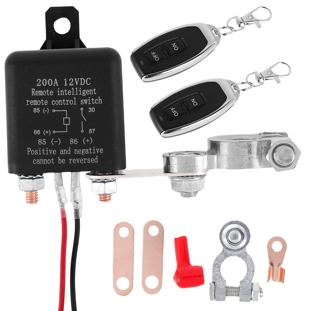 Interrupteur d'isolateur de batterie de voiture Coupé Kill Switch sans fil  Double télécommande