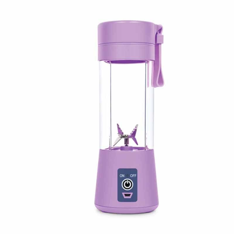 380ml Portable Blender,Mini Bottle Travel Electric Smoothie Blender Maker with 6 Blades for Juice shakes,Purple