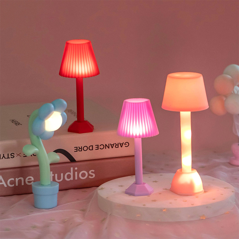 1:12 Dollhouse Miniature Led Night Light Floor Lamp Mini - Temu