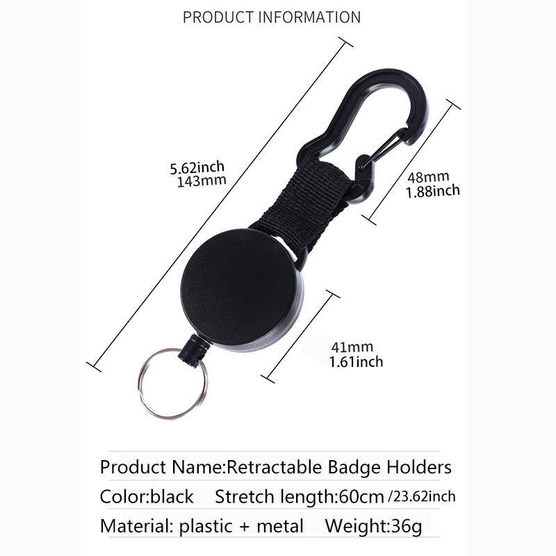 Carabiner Accessory Clip, Small, 48mm, Black