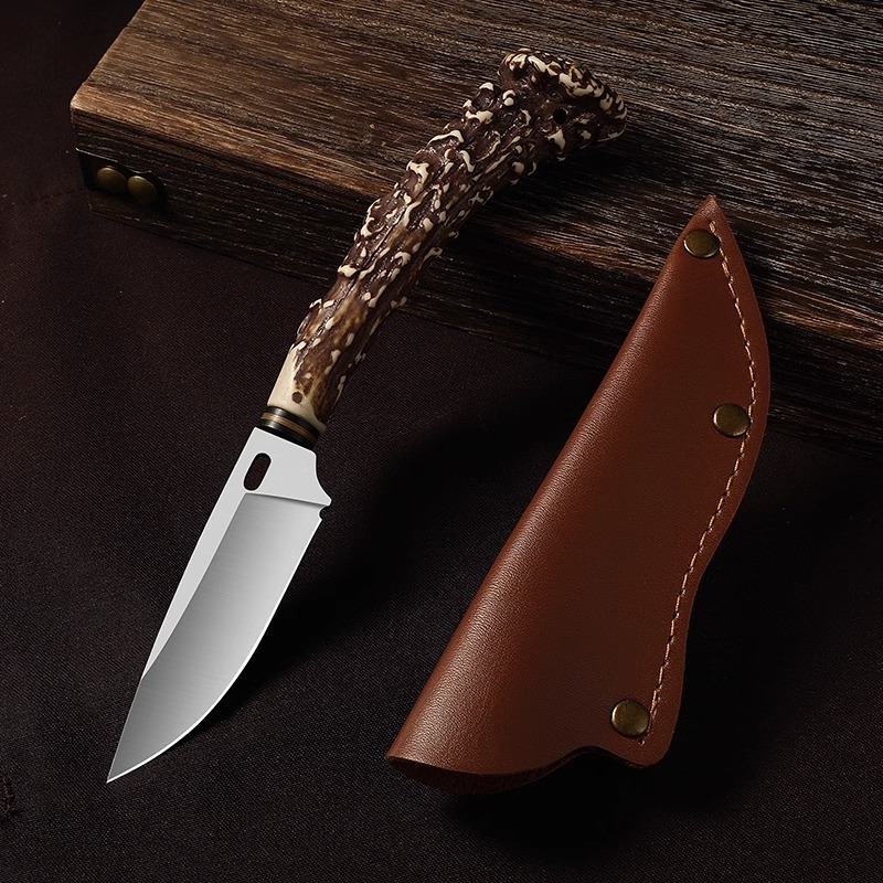 Fruit Knife Mongolian Hand Held Small Knife For Lamb Eating Outdoor  Portable Dining Knife Kitchen Small Knife With Leather Cover - AliExpress