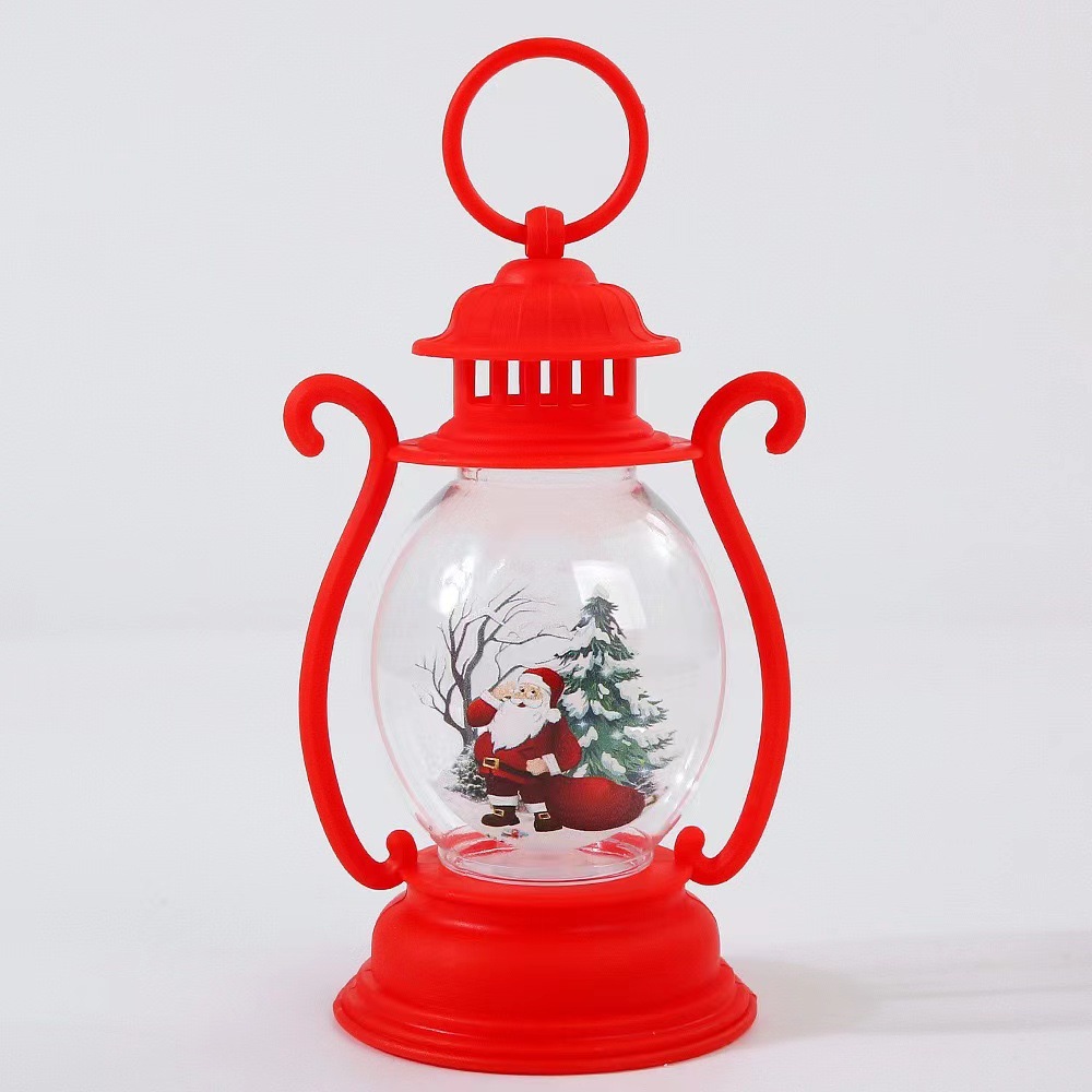 Christmas Portable Oil Lamp Battery Powered Vintage Led Night