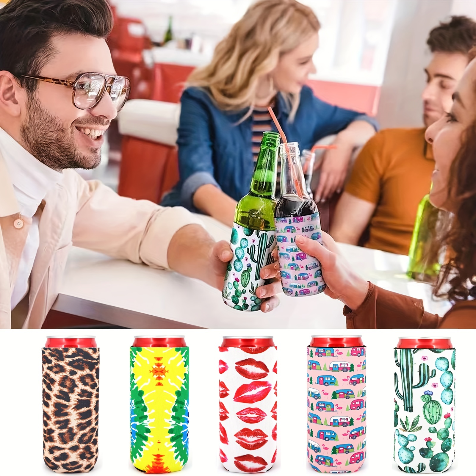 Beer Sleeves Camping Can Cup Soda Cover Neoprene Drink Cooler Portable  Bottle Outdoor Sleeve for Party