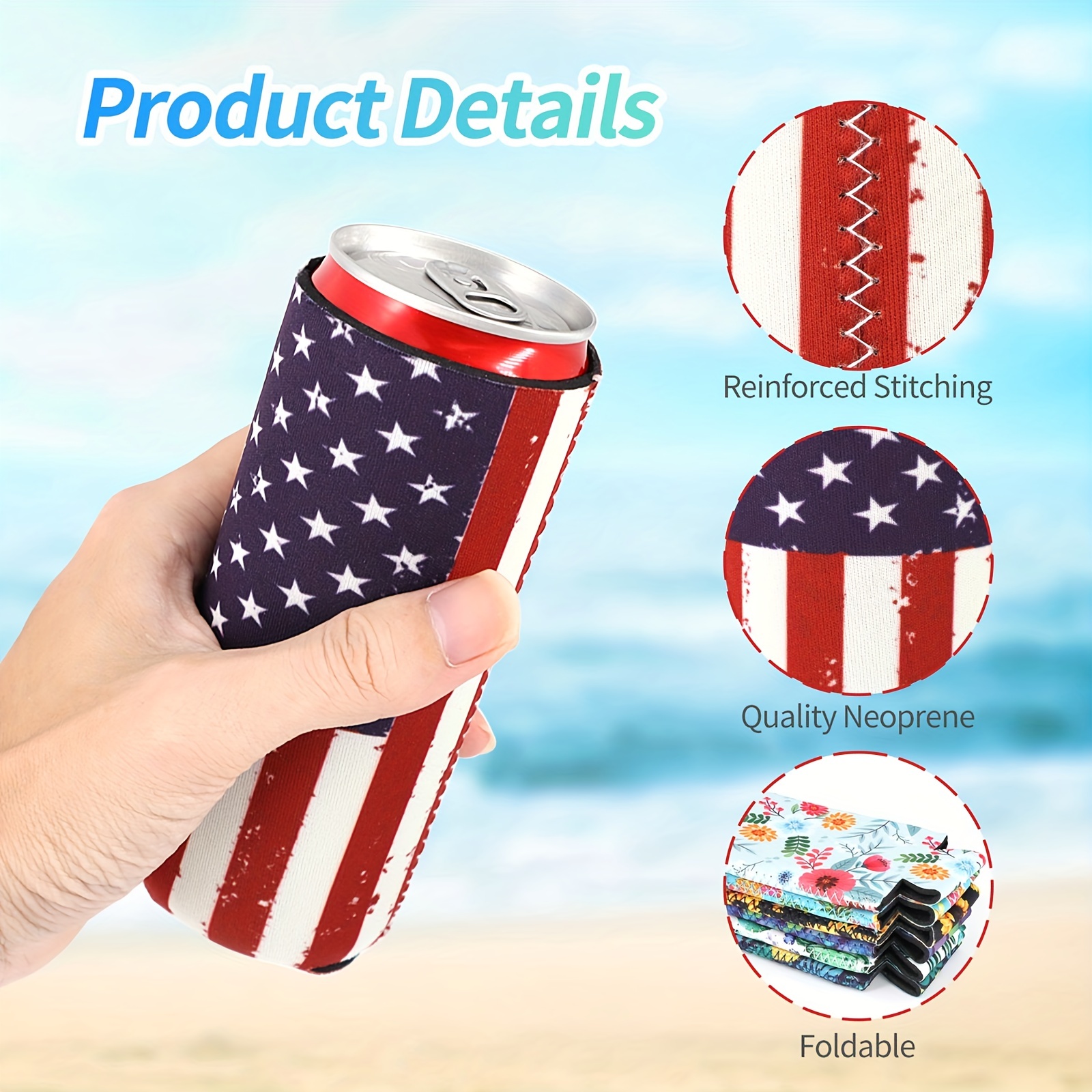 Slim Can Cooler Covers For Slim Beer And Hard Seltzer Tall - Temu