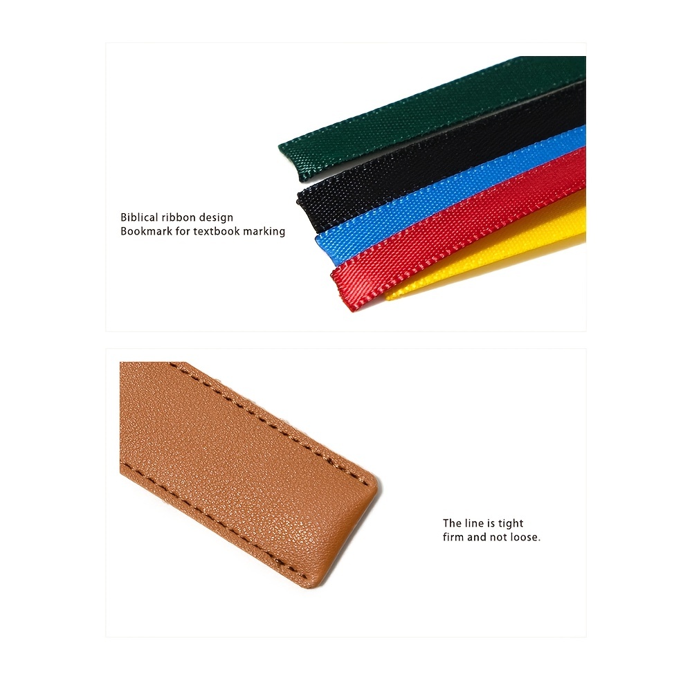 Ribbon Bookmark Ribbon Label Faux Leather Bookmark Color - Temu