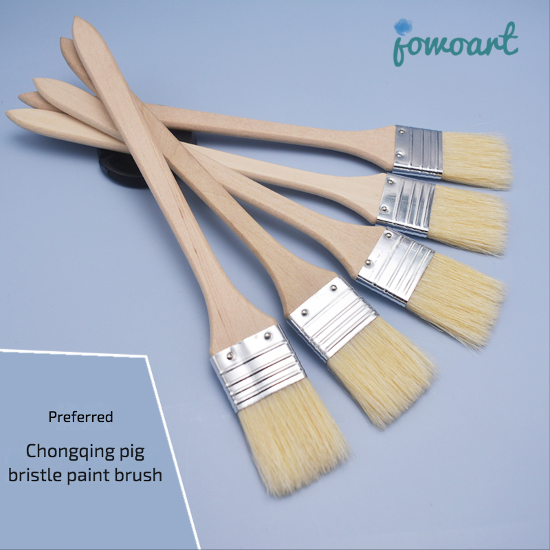 

5pcs Selected Chongqing Bristle Paint Brush Oil Painting Acrylic Gouache Wall Painting Row Pen Bbq Barbecue Cleaning Board Brush