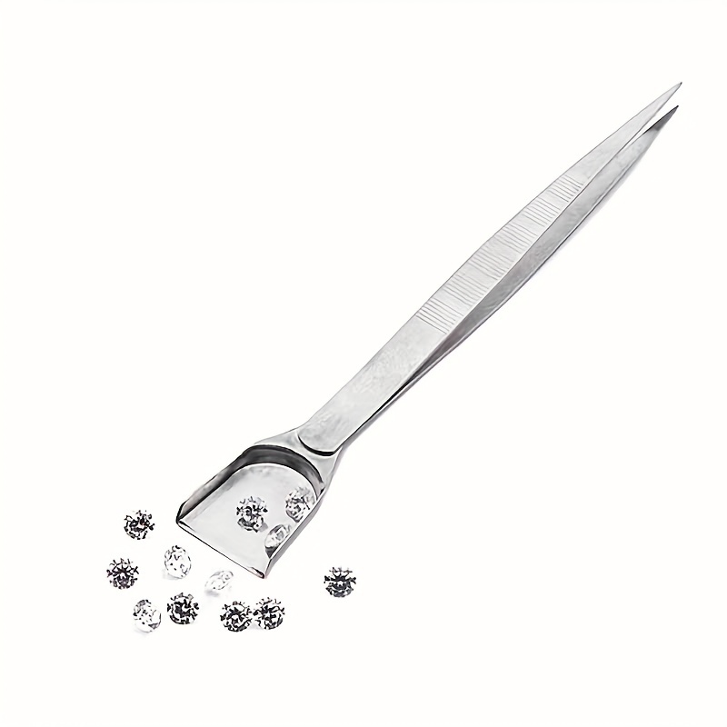 Diamond Craft Tweezers With Bead Shovel Scoop for Beads Gems Small