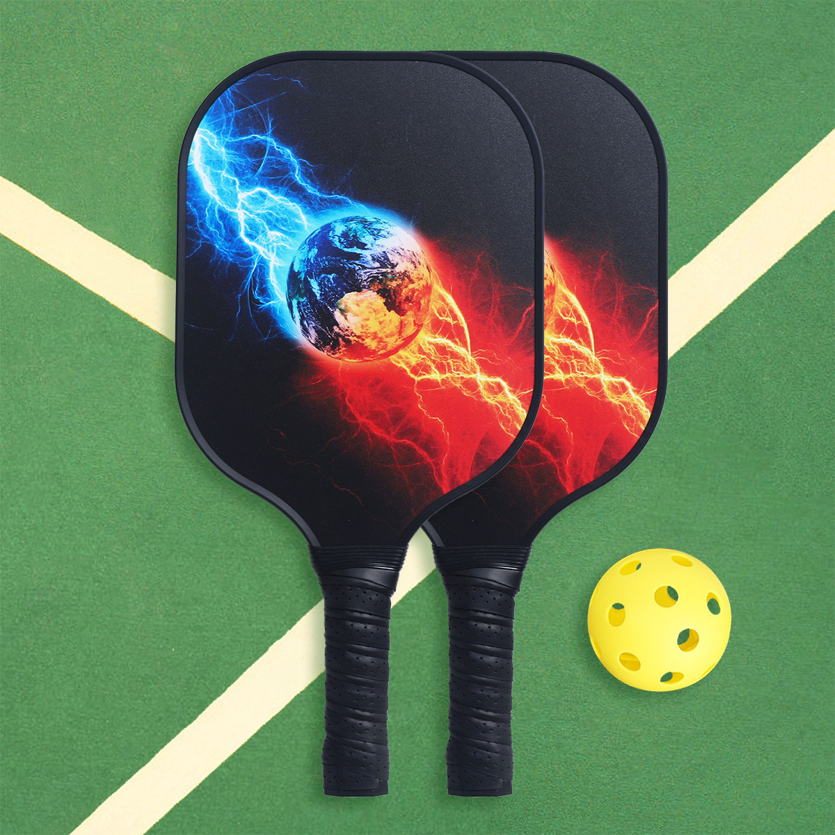 Fiberglass Carbon Fiber Pickleball Paddle Set Pickleball Rackets For
