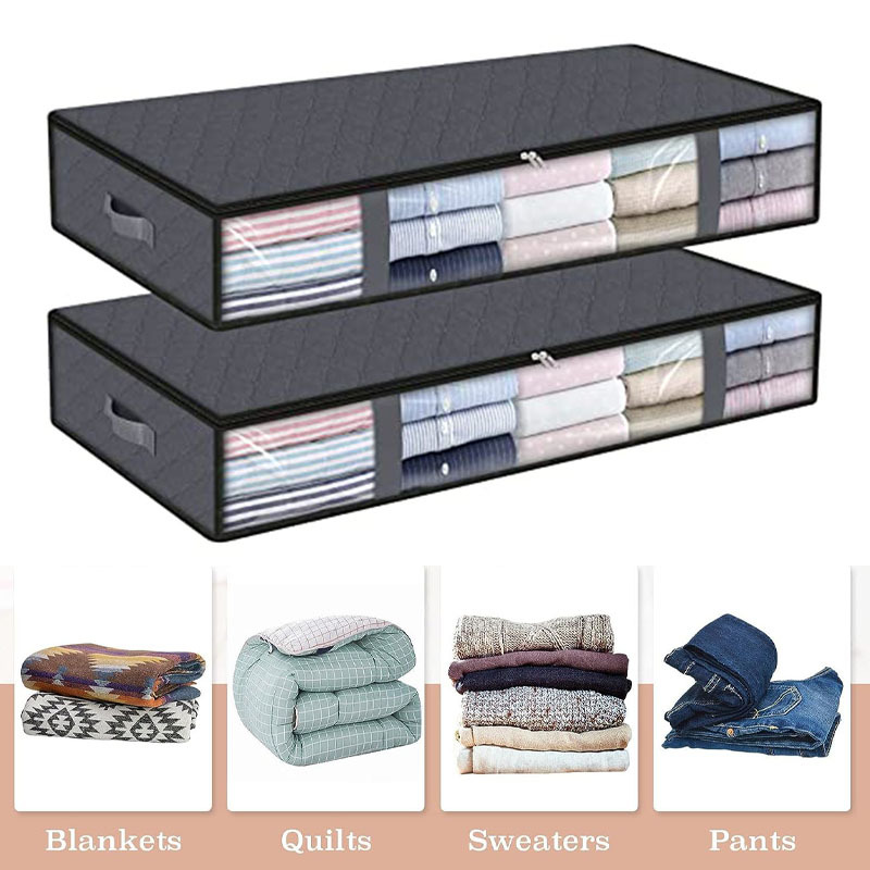 Transparent Dust-Proof Storage Bag Organizer Non-Woven Clothes