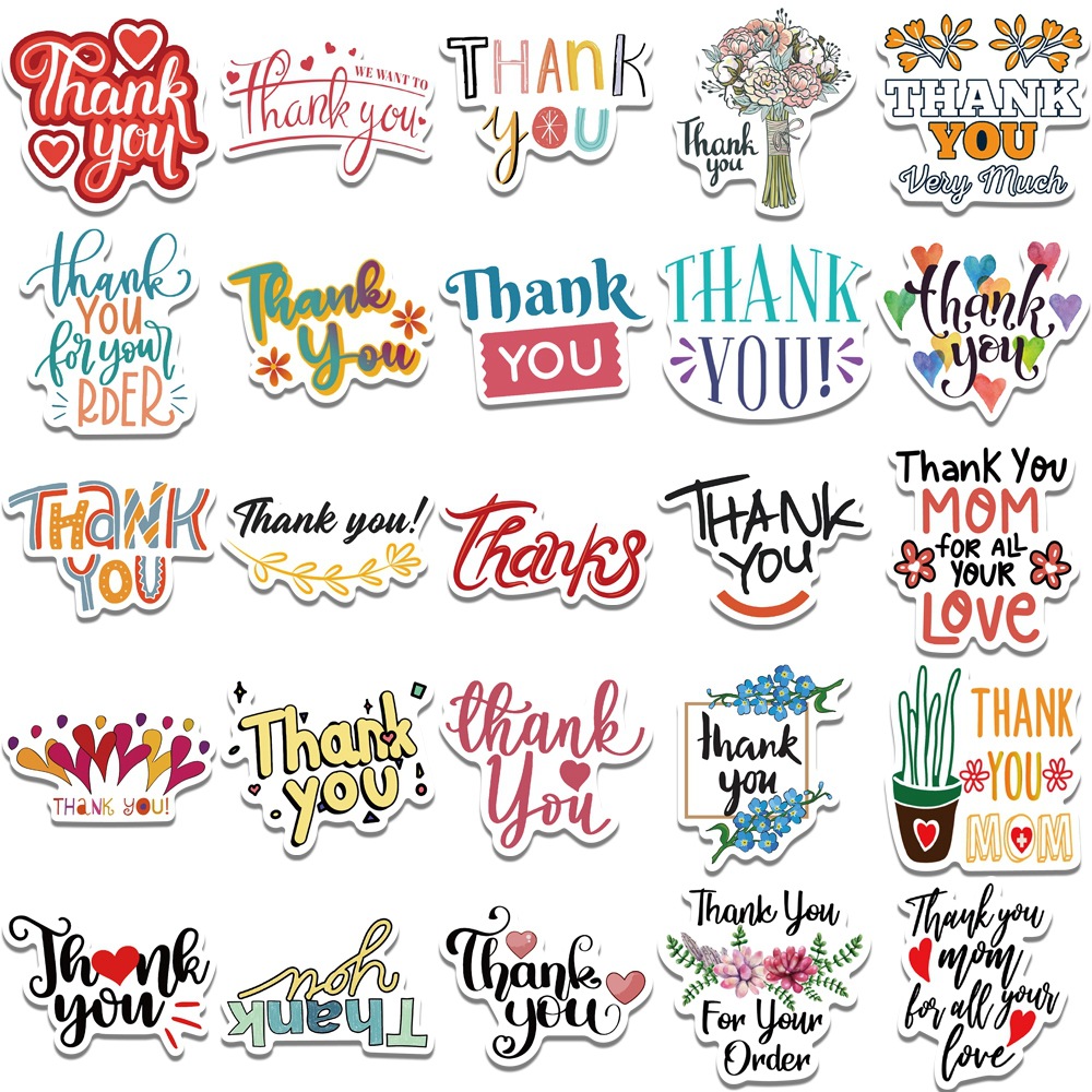 Thank You Stickers Word Stickers For Adults Waterproof Vinyl - Temu