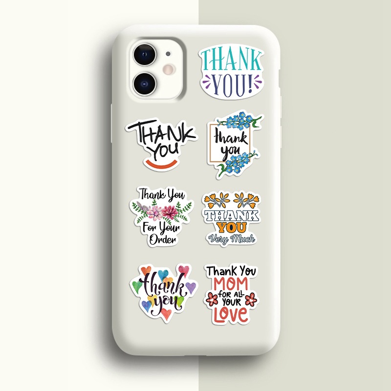 50pcs Thank You Stickers Word Stickers For Adults, Waterproof Vinyl  Stickers For Teen Girl For Water Bottle Laptop Phone Skateboard Bike  Luggage Guita