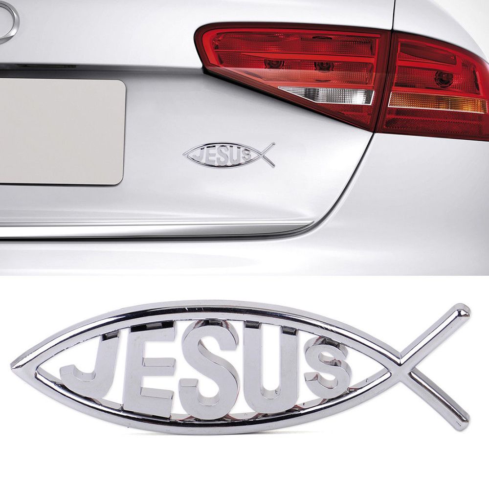 Neue 3d Christian Fisch Symbol Logo Auto Emblem - Temu Austria