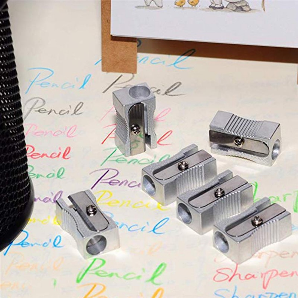 Creative Aluminum Alloy Pencil Sharpener Single Hole Pencil - Temu