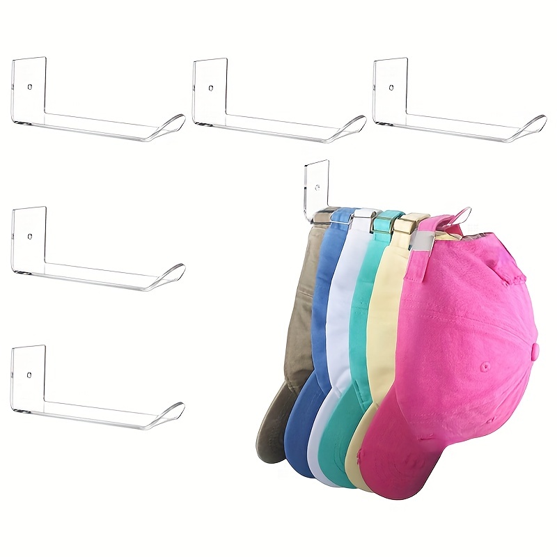 Wall Mounted Acrylic Hat Rack Hat Hook Holder - Temu Canada