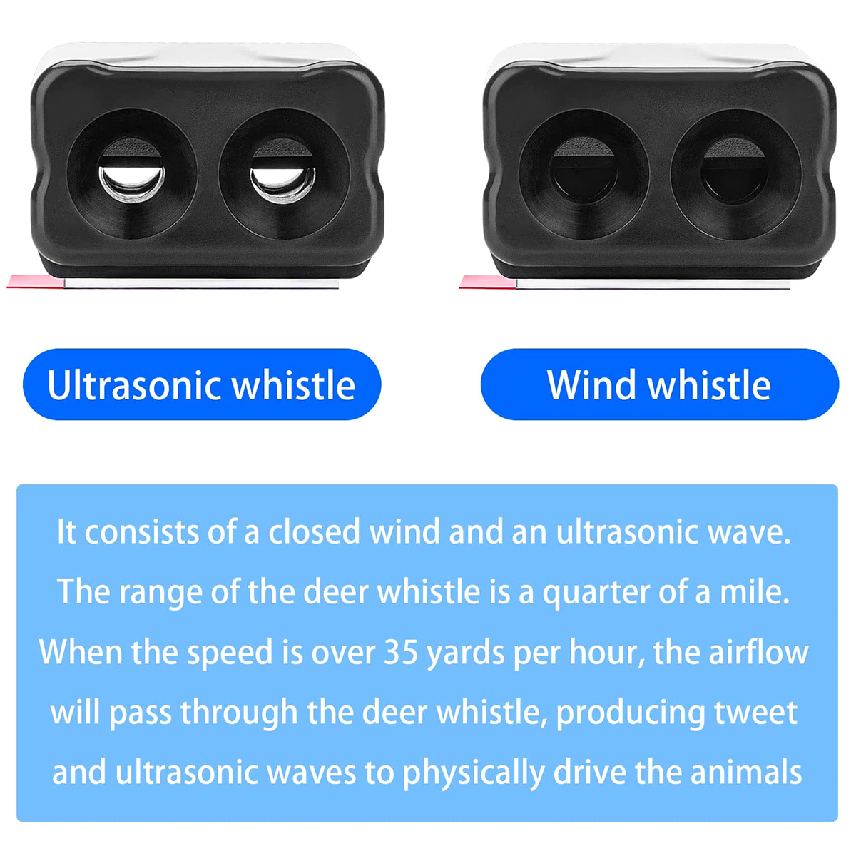 6pcs Car Deer Whistle Self Adhesive Vehicle Deer Horn Warning Device Dual  Construction Car Ultrasonic And Wind Deer Whistle Repellent Devices