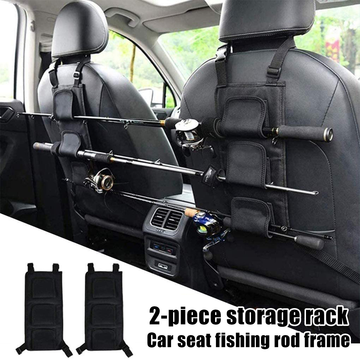 Car/Truck/SUV Suction Cup Fishing Rod Holders Storage Rack 1 Pair