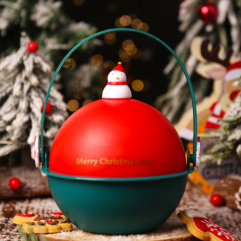 Christmas Pattern Storage Bucket With Handle Portable - Temu