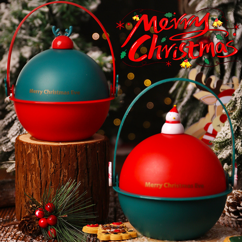 Christmas Pattern Storage Bucket With Handle Portable - Temu