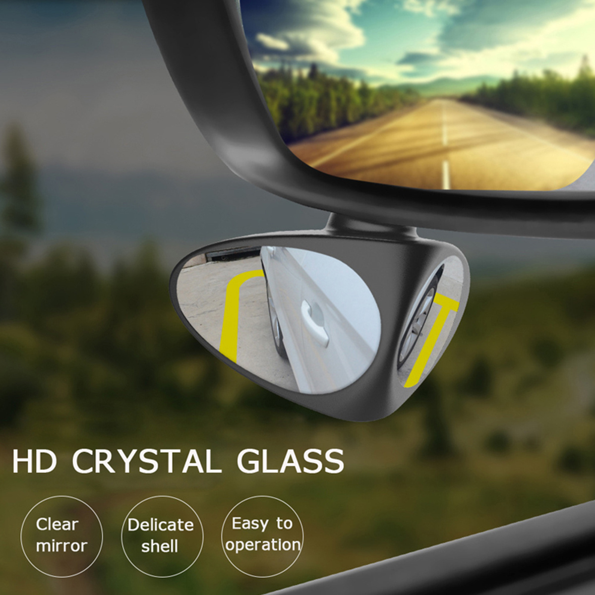 2pcs Car Blind Spot Convex Mirror Rear View Reversing Parking