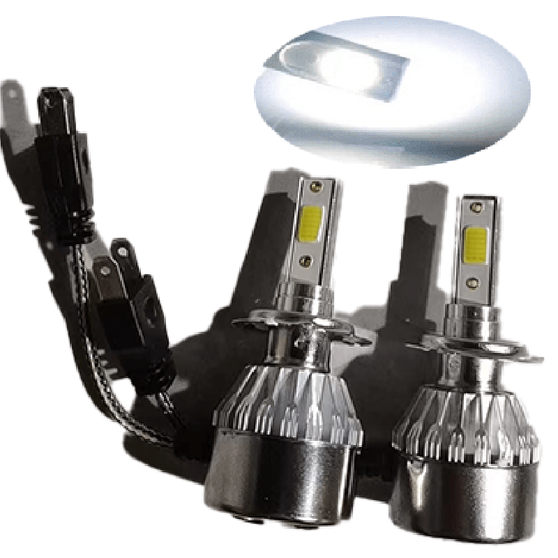 GlobalNiche® Headlight Car LED C6 H4 H7 H8 H11 COB Bulbs White H1 H3 9005  9006 72W 6000K DC12V Automobile Front Headlamp Fog Light Bulb Emitting  Color 1pcs Socket Type C6H11 