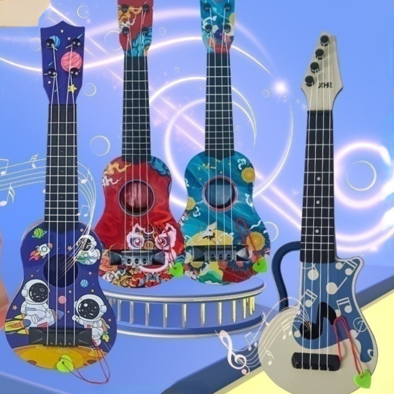 23 pouces guitare débutant enfants pratique guitare jouet instrument de  musique (rose)