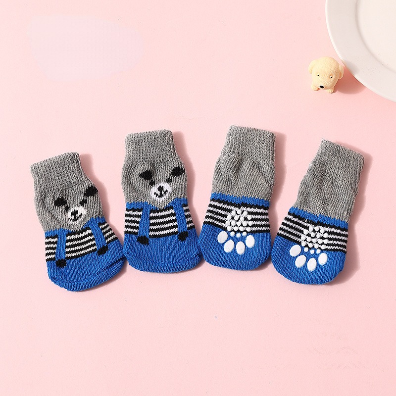 20pcs New Pet Socks High Quality Anti Slip Sole Small Dog Socks