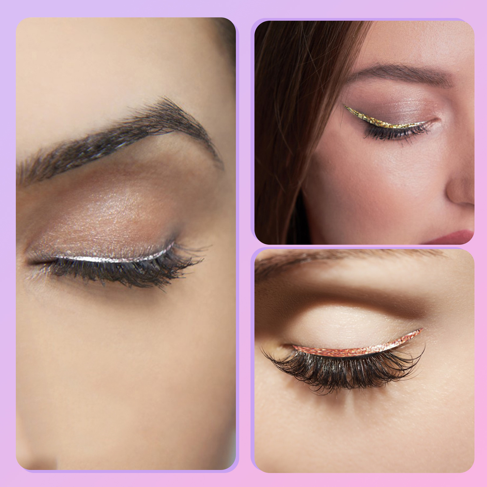5 Glitter Eyeliner Liquid Set Sparkling Waterproof Metallic Shimmer
