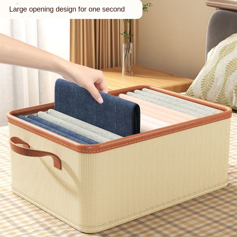 Foldable Storage Box Bedroom Clothes Finishing Storage - Temu