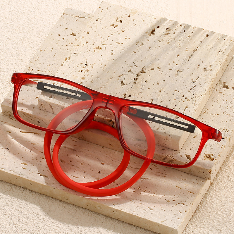 Adjustable Temples Square Frame Presbyopia Glasses