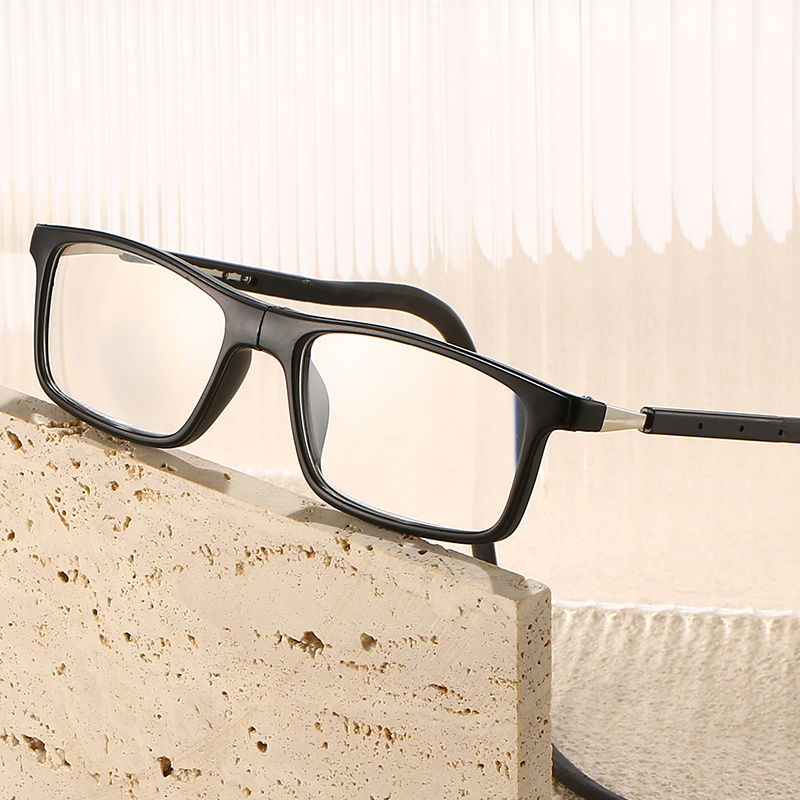 Adjustable Temples Square Frame Presbyopia Glasses