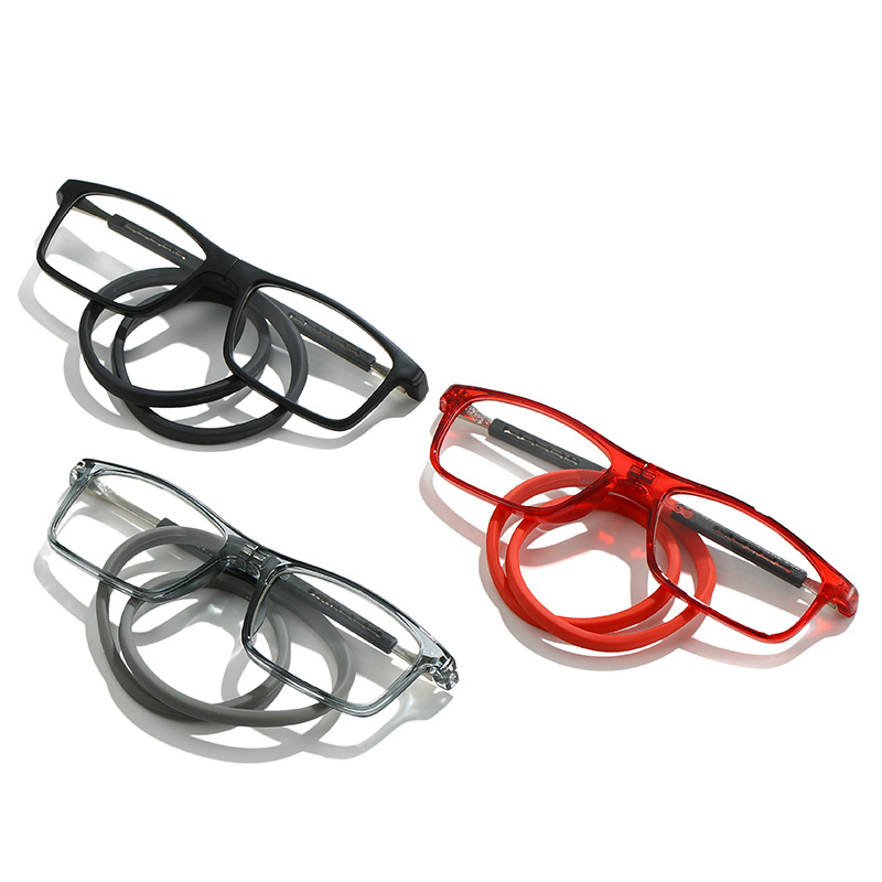 Adjustable Temples Square Frame Presbyopia Glasses
