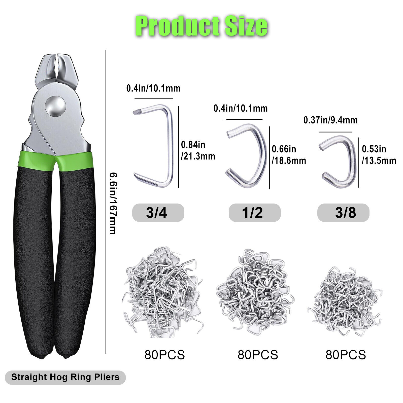 Hog Ring Pliers with Rings Kit