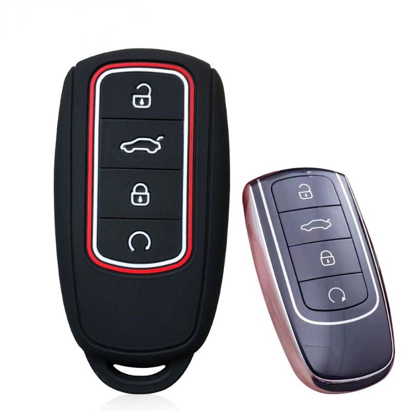  Soft TPU Car Key Case Cover, for Chery Tiggo 8 Pro Tiggo 8plus  New 5 Plus 7 pro 4 Button Keyless Entry Smart Key Protector Shell :  Automotive