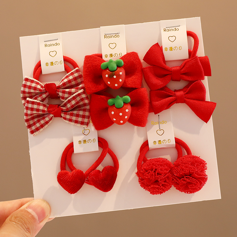 children cute ribbon bow scrunchies cartoon