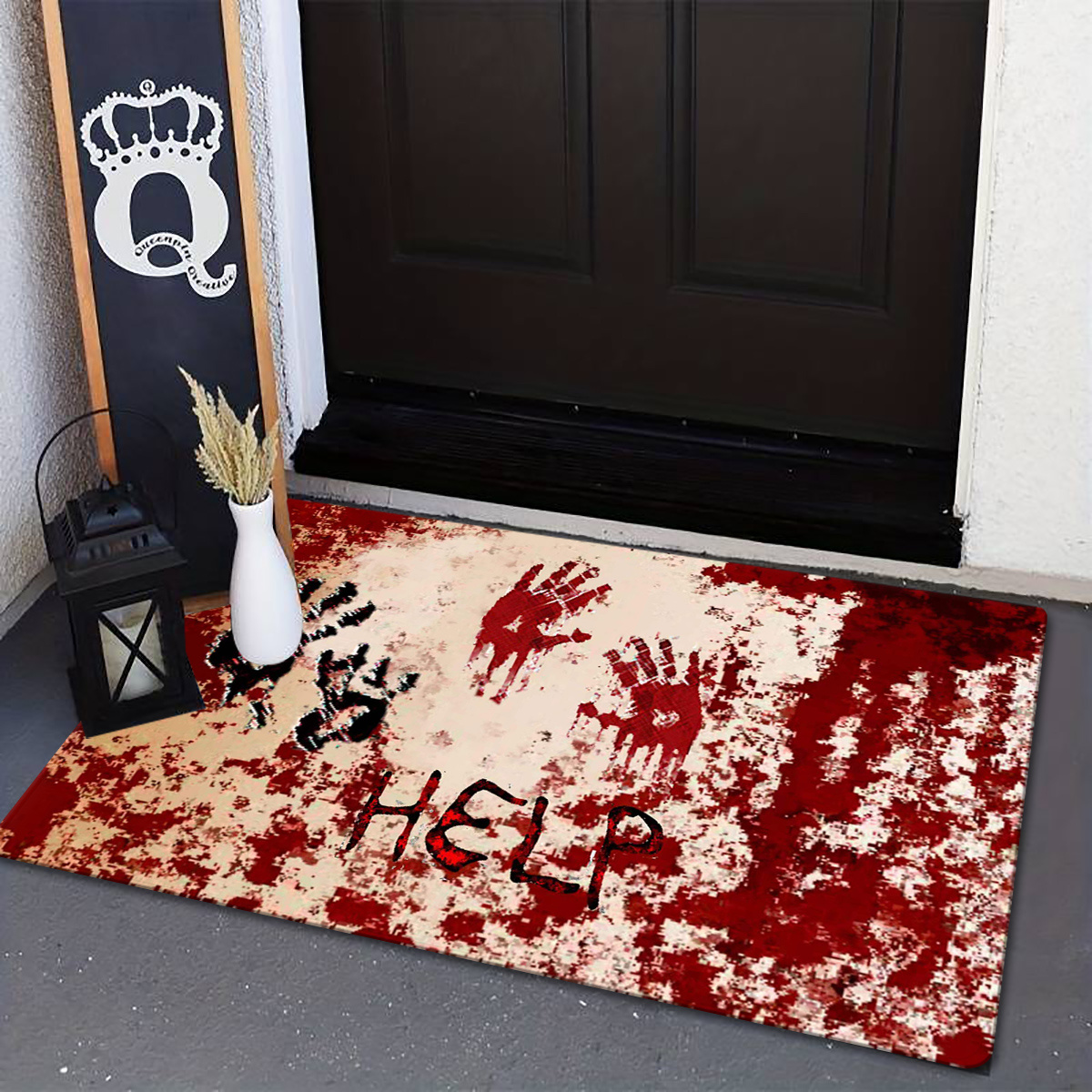 Halloween Bloody Footprint Carpet Runner - Party Tableware Decoration Floor  Door