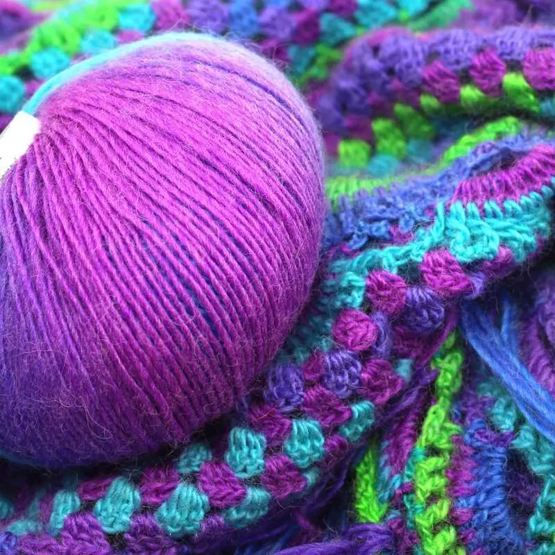 1pc Diy Gradient Multi Color Yarn Knitting Crocheting High Quality Sweater  Scarf 100 Wool Rainbow Soft Yarn Hand Knitting 50g 180m Pc - Arts, Crafts &  Sewing - Temu Canada