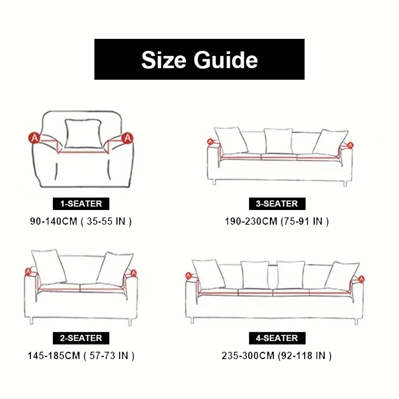  Funda para sofá de 4 plazas en forma de L, protector para sofá  en forma de U de 4 plazas (92-118 pulgadas) : Hogar y Cocina