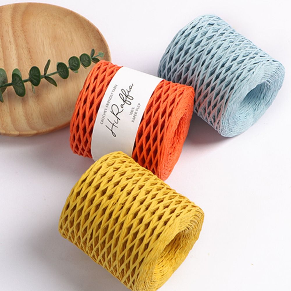 Raffia Yarn Hard, Craft Yarn, Paper Raffia, Macrame Raffia Yarn, Big Ball,  Crochet Raffia, Recycled Paper, Weaving Raffia, Fiber Art Raffia 
