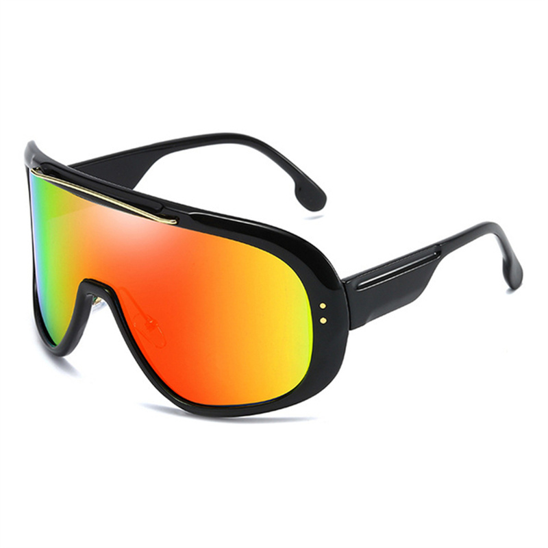 Oversized One-Piece Sunglasses for Women Men Wrap Around Shield UV400 Sun Shades for Cycling Skiing Fishing,Temu