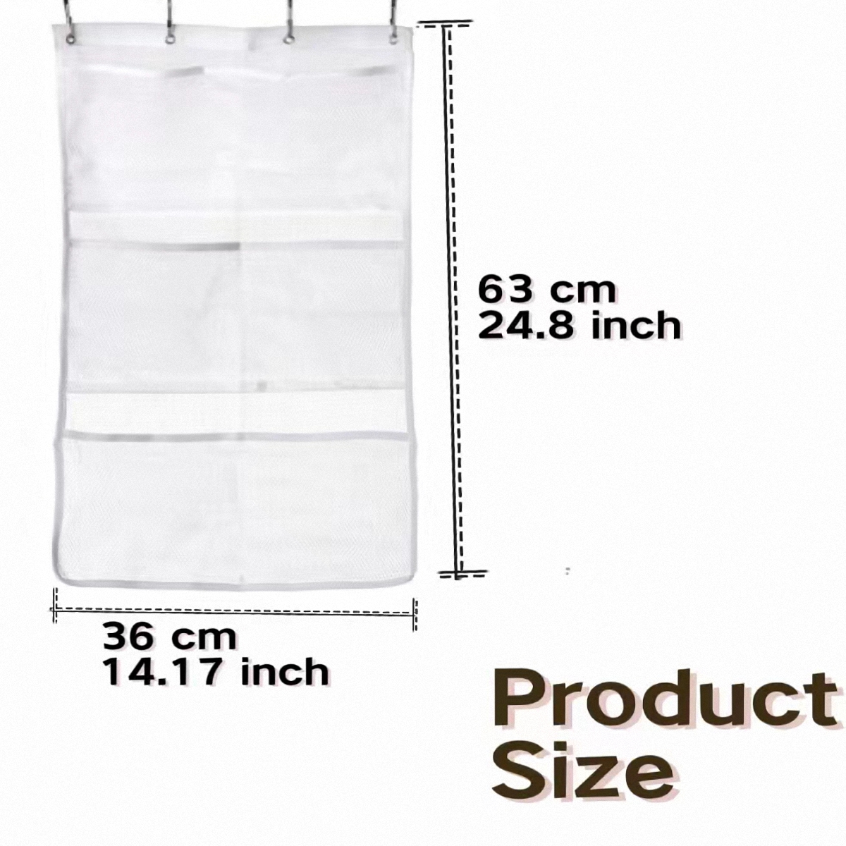 Hanging Mesh Storage Bag Shower Caddy Organizer Bag With 6 - Temu