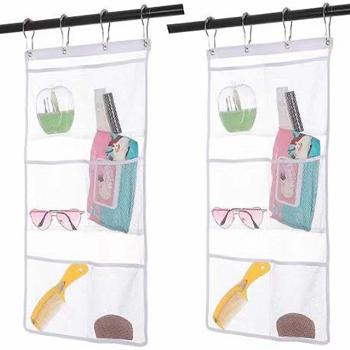 Hanging Mesh Storage Bag Shower Caddy Organizer Bag With 6 - Temu