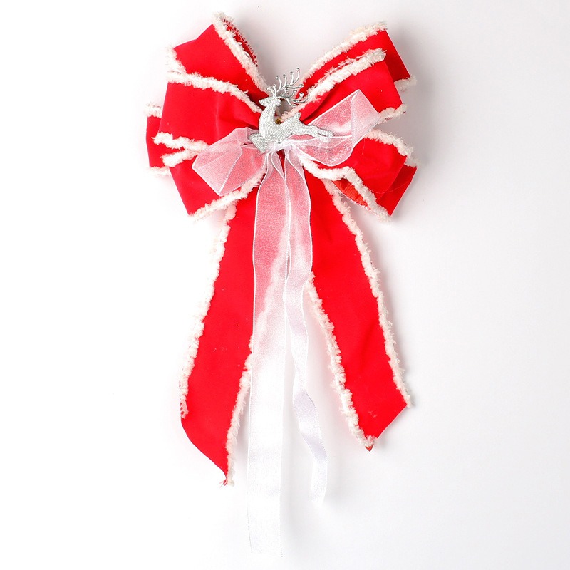 Christmas Ribbon Bow Diy Craft Handmade Cloth Bow Christmas - Temu