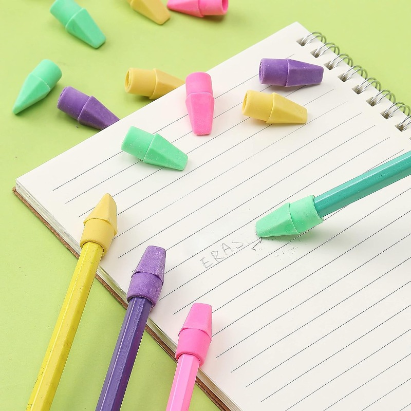 Pencil Top Erasers,Erasers for Pencils,Eraser Caps, Pencil Erasers for  Kids, Cap Erasers, Eraser Tops, Pencil Topper,Colors Pencil Eraser(30pcs) 