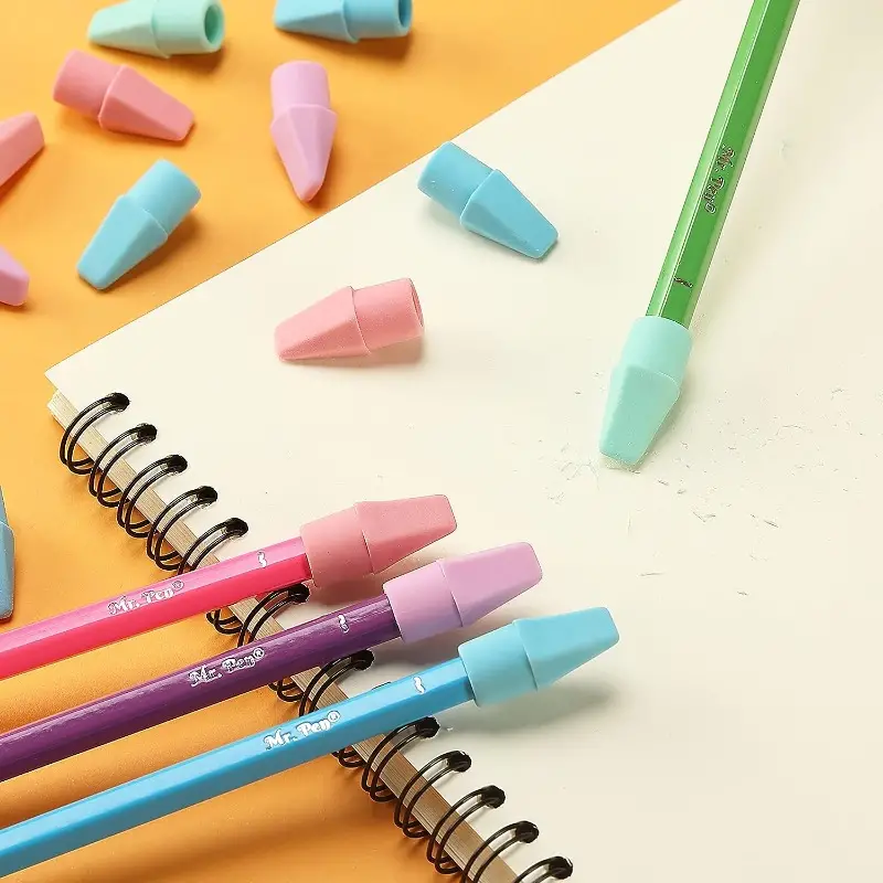 Pencil Erasers Pencil Top Erasers Eraser Tops Pencil - Temu