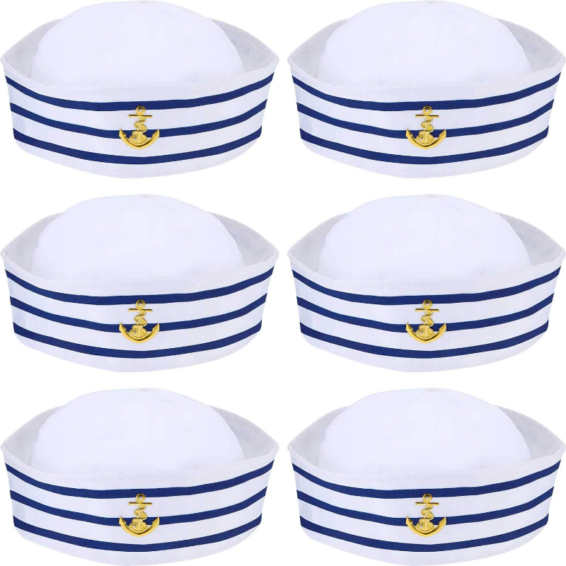 6 Piezas Sombrero Marinero Sombrero Capitán Marino - Temu Chile