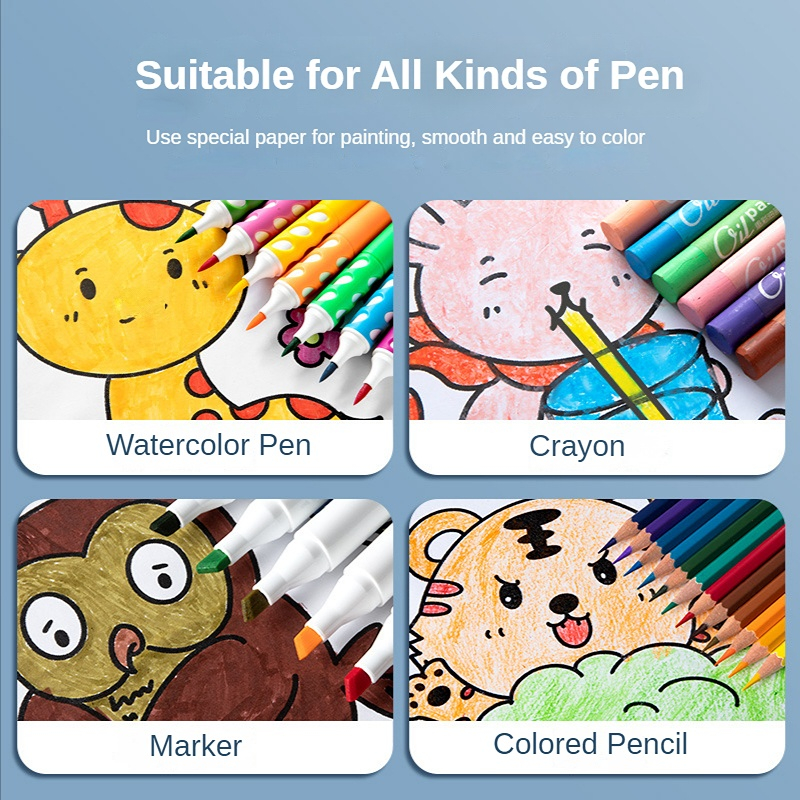 Beginner Watercolor Coloring Books for Adults Children Reduce