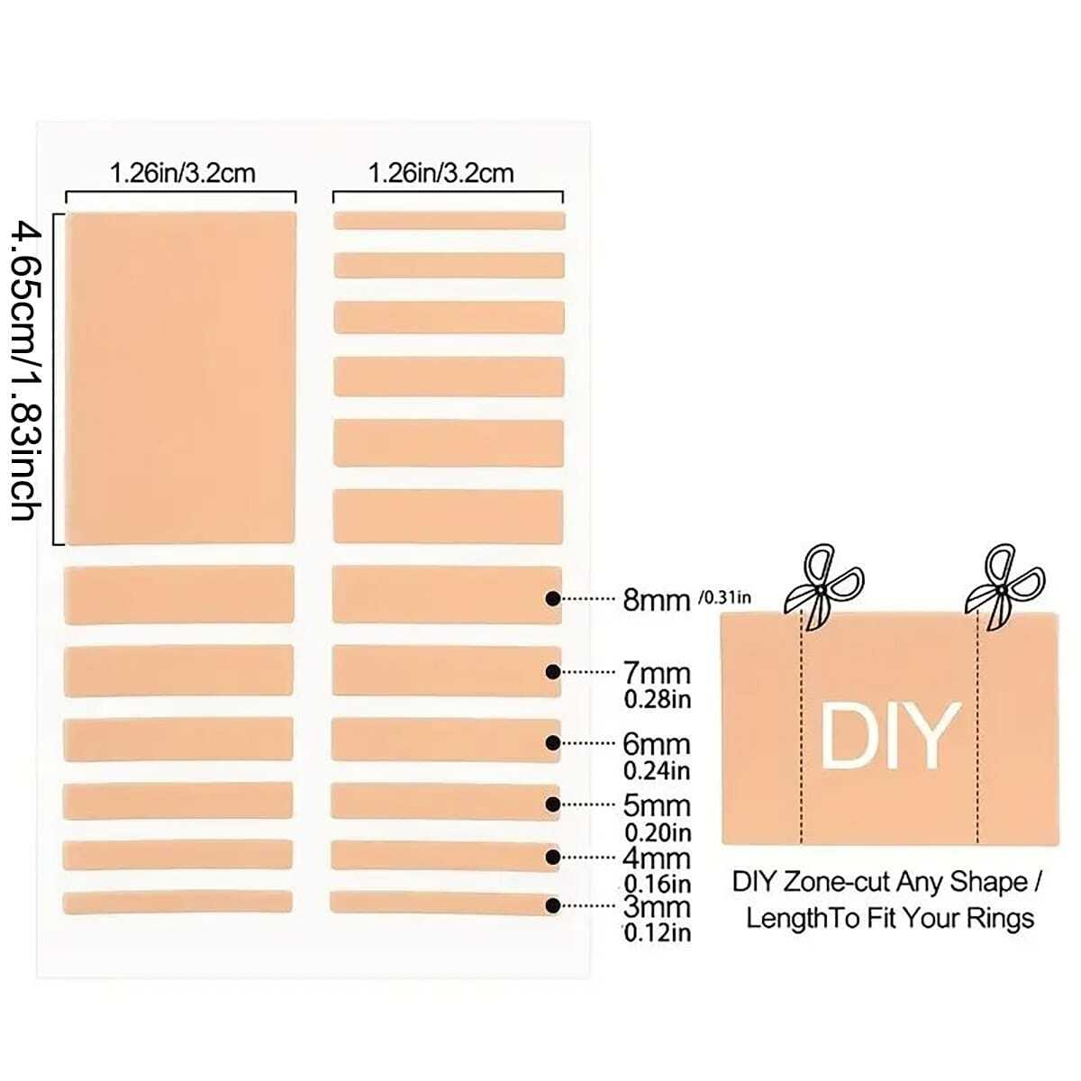 4 Color Eva Material Ring Size Adjuster Size Adjustment Pad - Temu